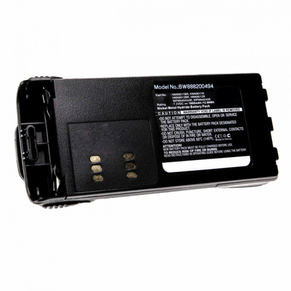 Batterij voor Motorola GP140, 320, 330, 340, 360, 380, HT750, 1250, 1550, Pro7150, Ni-Mh, 7.2V, 1800 mAh