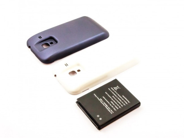 Akku für Samsung Galaxy Ace 2 i8160, Hochleistung mit Deckel Weiß und Dunkelblau, wie EB425161LV