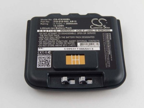 Batterij voor Intermec CN3, CN3E, CN4, CN4E, als AB15, AB16, AB9, 318-016-001, 3.7V, 3600 mAh