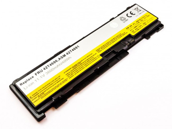 Batterij voor Lenovo / IBM ThinkPad T400s, T410s, T410si-Serie, als 42T4688, 42T4689, 42T4690, 3600mAh