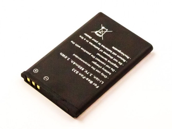 Batterij voor Bea-Fon S33, 800 mAh, 3.7V Lithium-Ionen