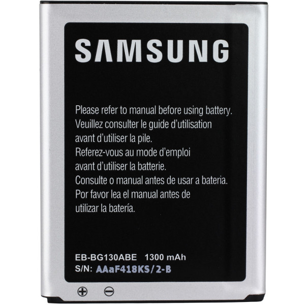 Akku Original Samsung für Galaxy Young 2, Typ EB-BG130ABE, EB-BG130BBE