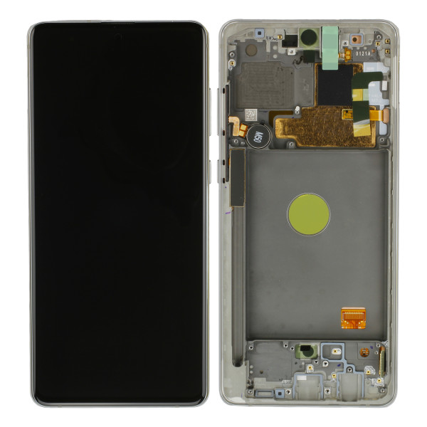LCD Kompletteinheit inkl. Frontcover voor Samsung Galaxy Note 10 Lite N770F, silber