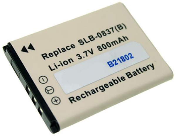 Batterij als Samsung SLB-0837B voor Digimax L70, L70B, L 201, 301, 83T, NV 10, 15, 20, 8, VLUU NV10