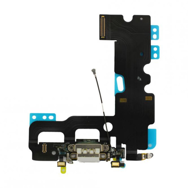 Dock-Connector Lade-Anschluß mit Flexkabel, Lautsprecher-Audio-Buchse, Mikrofon, voor iPhone 7, weiß