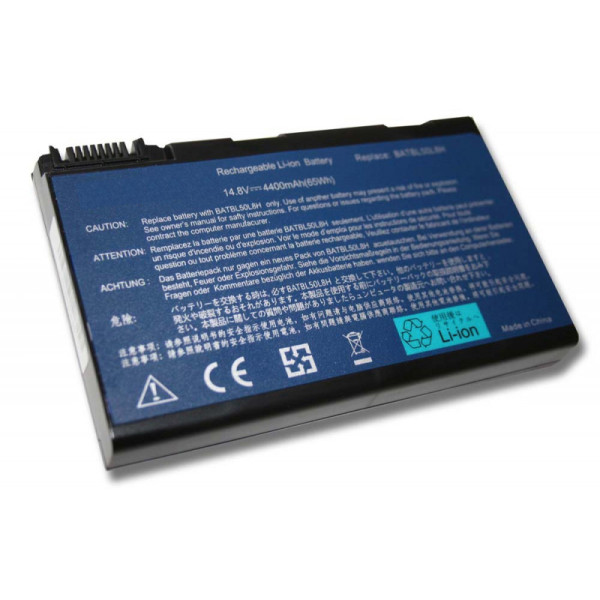 Batterij voor Acer Aspire 3100, 3690, 5100, 5610, 9110, Travelmate 2490, 4200, BATBL50, 14,8V, 4,4Ah