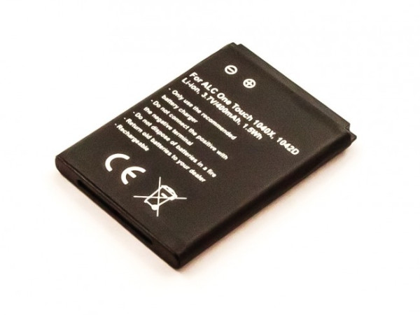 Batterij voor Alcatel One Touch 1040X, One Touch 1042D, als CAB0400000C1, 400 mAh, 3.7V