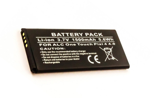 Batterij voor Alcatel One Touch Pixi 4 4.0, Typ: TLi015M1, TLi015M7