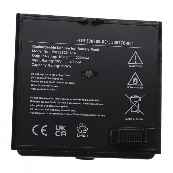 Batterij voor Bose Soundlink Air, SoundDock, 350160-1100, als 300769-001, 300770-001, 16,8V, 2200mAh