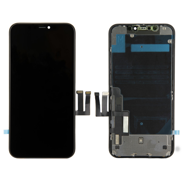 LCD Displayeinheit inkl. Touchscreen und Hitzeschutzblech (Refurbished) passend voor iPhone 11, schw.