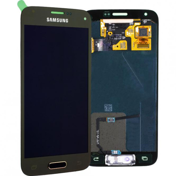 LCD Display Einheit inkl.Touchscreen ohne Displayrahmen für Samsung Galaxy S5 Mini (SM-G800F), gold
