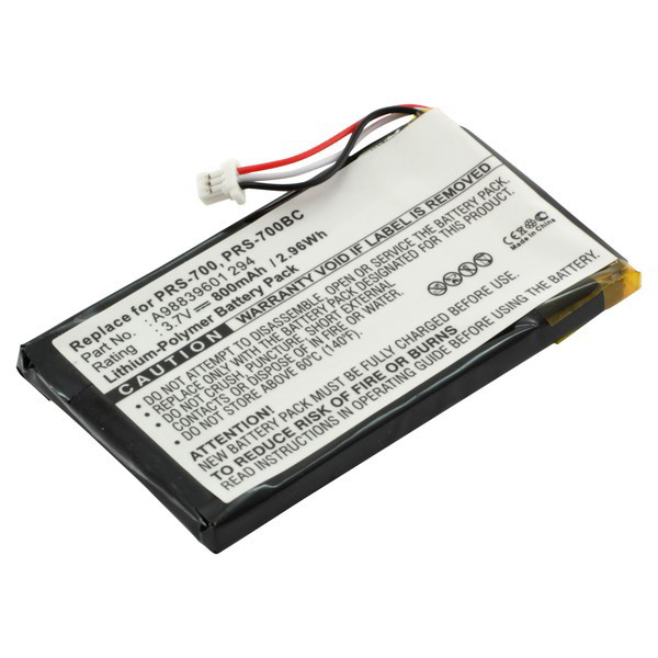 Batterij voor Sony eBook Reader PRS-700, 700BC, Li-Polymer, als A98839601 294