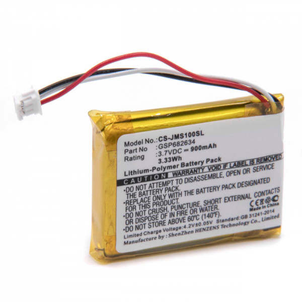 Batterij voor JBL Go Smart, als GSP682634, Li-Polymer, 3,7 V, 900 mAh