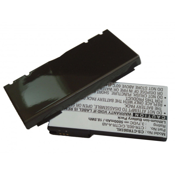Extended-Akku inkl. Rückdeckel für Nintendo 3DS, wie CTR-003, C/CTR-A-AB, 3,7 V, 5000 mAh, Li-Ion