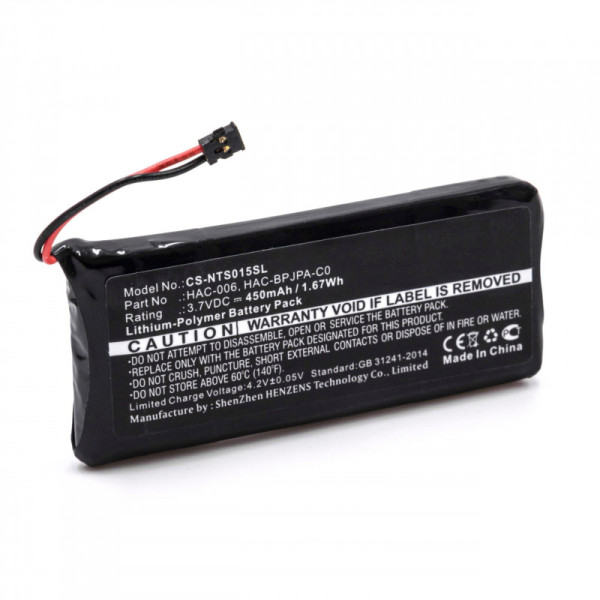 Batterij voor Nintendo Switch Controller HAC-015, HAC-016, HAC-A-JCL, als HAC-006, HAC-BPJPA-C0, 450 mAh