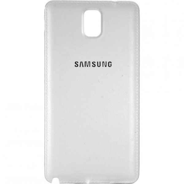 Original Akkudeckel für Samsung Galaxy Note 3, weiß Lederoptik