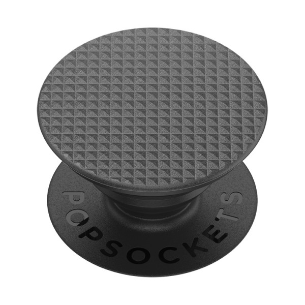PopSockets PopGrip Knurled Texture Black - ausziehbarer Griff voor Handys