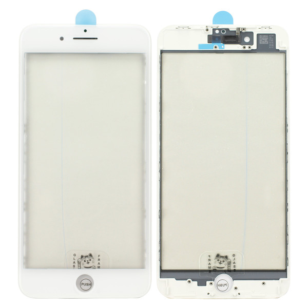 Display-Frontglas, kaltgepresst, mit Rahmen, OCA ohne Polarisator für iPhone 8 Plus, weiß