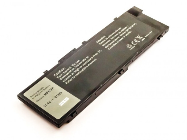 Batterij voor Dell Precision M7710, M7510, 11.4V, Li-Polymer, als 0FNY7, 451-BBSE, MFKVP, T05W1