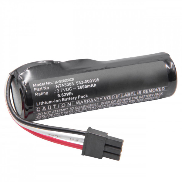 Batterij voor Logitech UE Boom, S-0012, als 533-000105, NTA3083, Li-Ion, 3,7 V, 2600 mAh