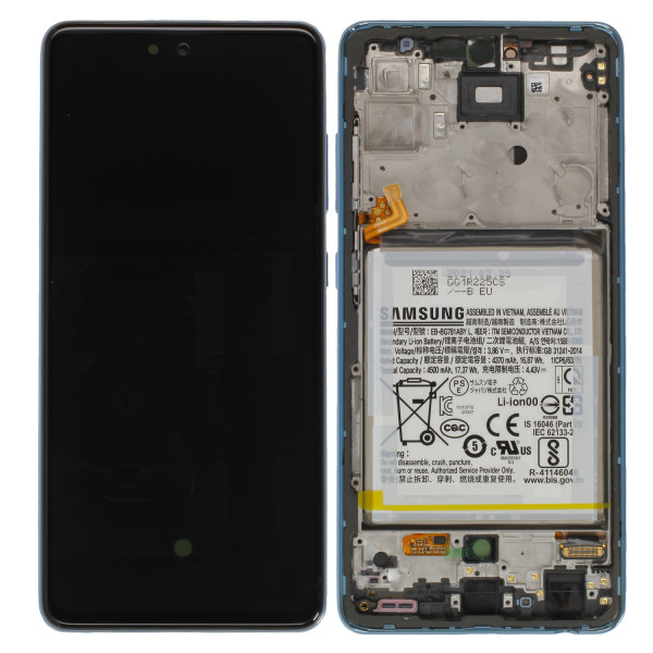 LCD-Kompletteinheit inkl. Akku für Samsung Galaxy A52 A525F, Galaxy A52 5G A526B, blau