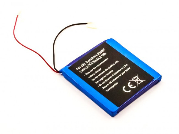 Batterij voor JBL Synchros E50BT, als P433638, 3.7V, 570mAh, Li-Ion