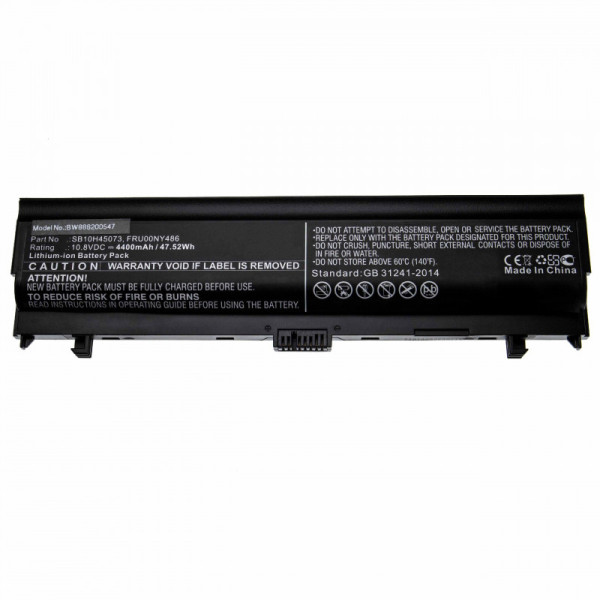 Batterij voor Lenovo / IBM ThinkPad L560, L570, als 00NY486, FRU00NY488, SB10H45071, 10,8V, 4400mAh