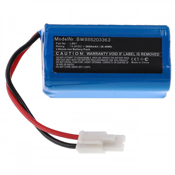 Batterij voor Saugroboter Donkey DL880, als LB01, Li-Ion, 14,8V, 2,6Ah