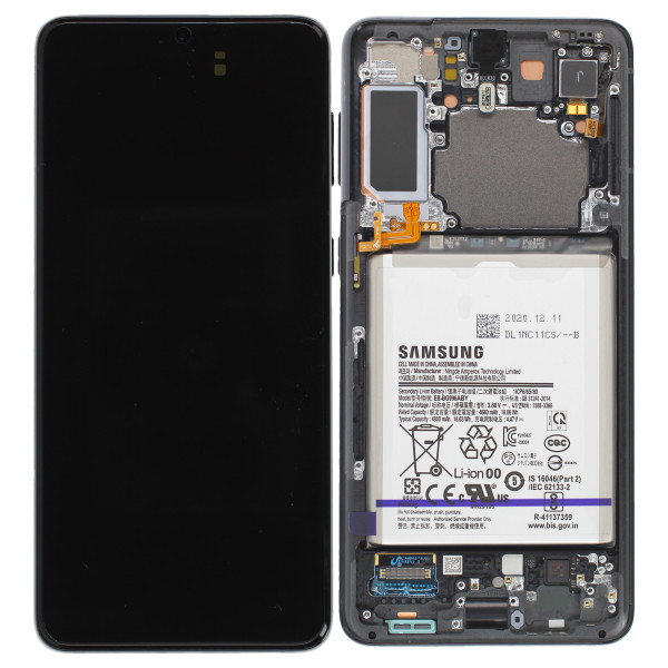 LCD Display inkl. Batterij voor Samsung Galaxy S21+ G996B/DS, Phantom Black