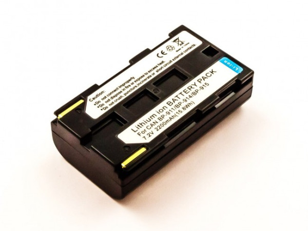 Batterij als Canon BP-911, BP-915, anthrazit voor CL 743, DM MV1, E 1, ES 4000, G 10HI, G2000, GL 1