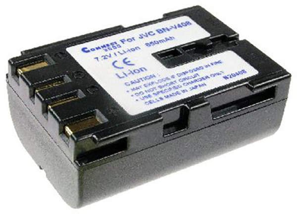 Batterij als JVC BN-V408, anthrazit voor JVC CU-VH 1, 1US, GR 33, 4000US, GR-D 20, 200, 2000, 200U