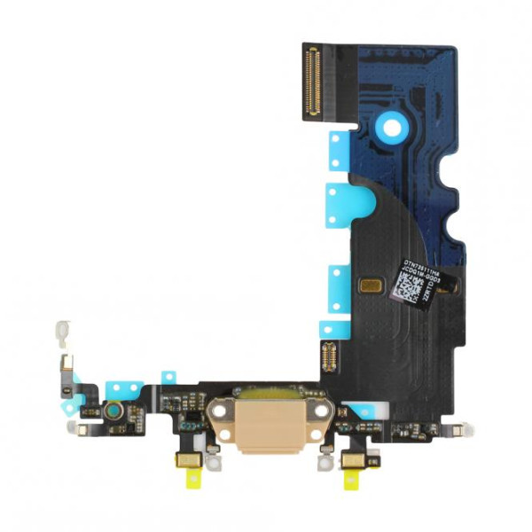 Dock-Connector-Lightning-Anschluß, Audio-Buchse, Mikrofon, Antenne, Flexkabel, voor iPhone 8, gold