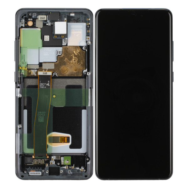 LCD Display mit Rahmen voor Samsung Galaxy S20 Ultra G988F, Galaxy S20 Ultra 5 G G988B, Cosmic Black