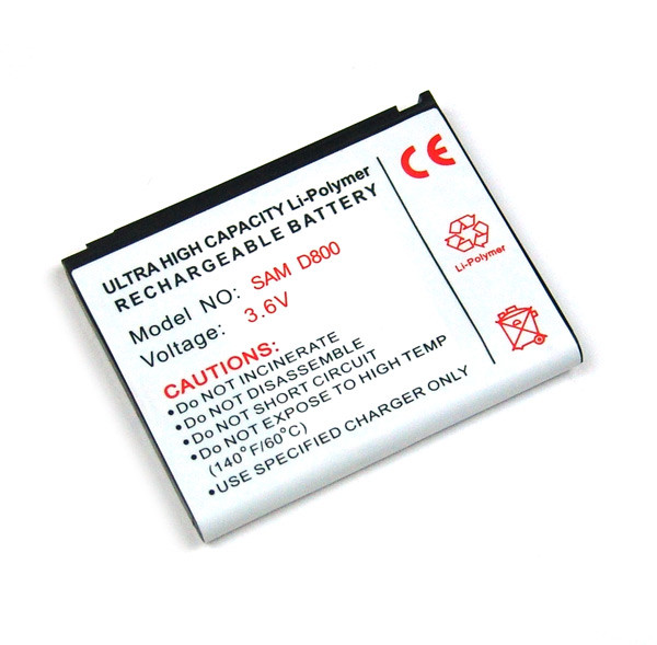 Batterij voor Samsung D800, is gelijk aan BST-5268BE, Lithium-Polymer