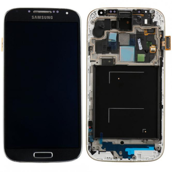 Komplett LCD+ Frontcover voor Samsung Galaxy S4 i9500/i9505, gau/schwarz, als GH97-14655B