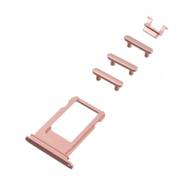 Seitentasten Set und Sim Tray für iPhone 7, rosé gold