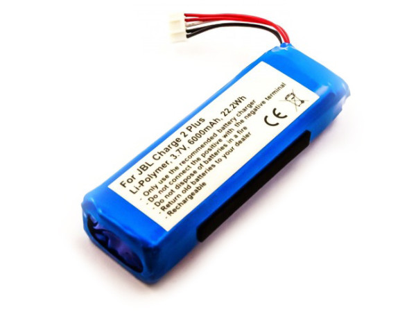 Batterij voor JBL Charge 2 Plus, als MLP912995-2P, 6000 mAh