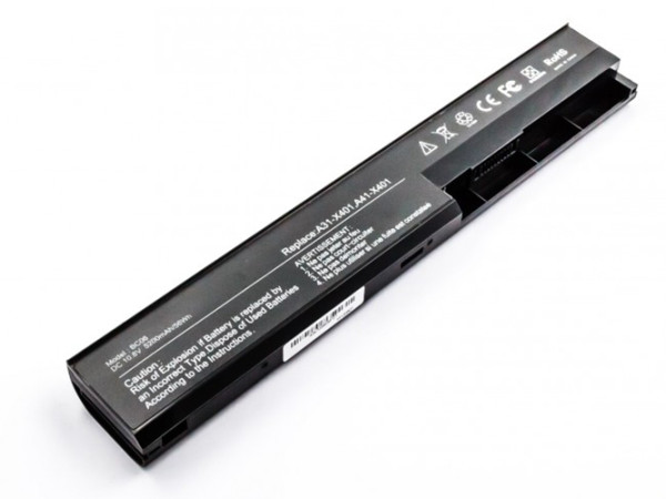 Batterij voor Asus F301, F401, F501, S301, S401, S501, X301, X401, X501, als A31-X401, A32-X401, 5200 mAh