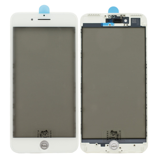 Display-Frontglas, kaltgepresst, mit Rahmen, OCA ohne Polarisator für iPhone 7 Plus, weiß