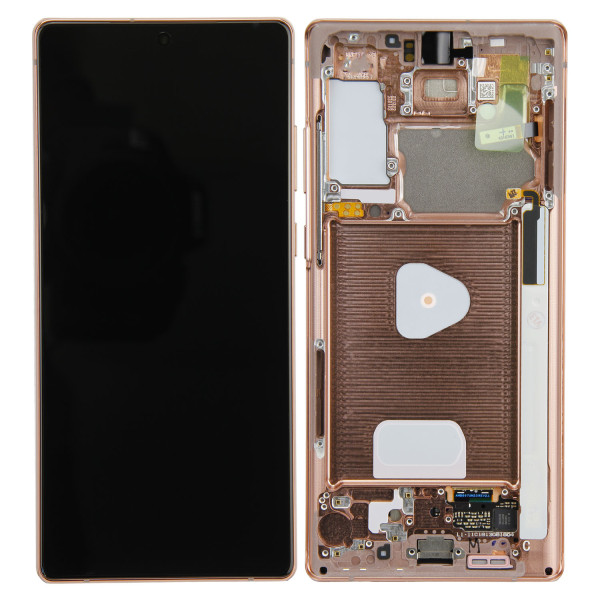 LCD Kompletteinheit inkl. Frontcover voor Samsung Galaxy Note 20 N980F, bronze