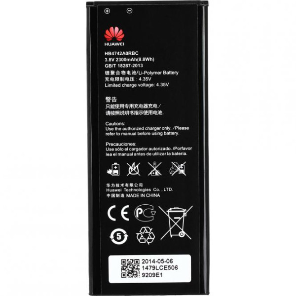 Akku Original Huawei HB4742A0RBC für Ascend G730, G740, Honor 3C, 3.8V, 2.4Ah, Li-Polymer