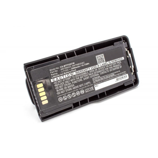 Batterij voor Motorola MTP3100, 3150, 3200, 3250, 3500, 6550, 6750, als NNTN8023, Li-Ion, 3,7 V, 2,9 Ah