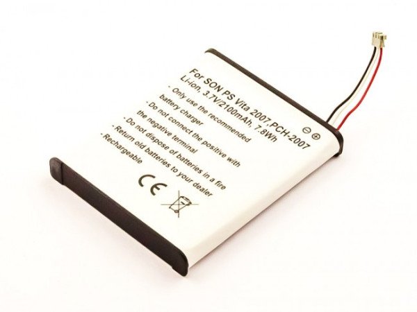 Batterij voor Sony PlayStation Vita, als 4-451-971-01, SP86R, 3.7 V, 2100 mAh, Li-Ion