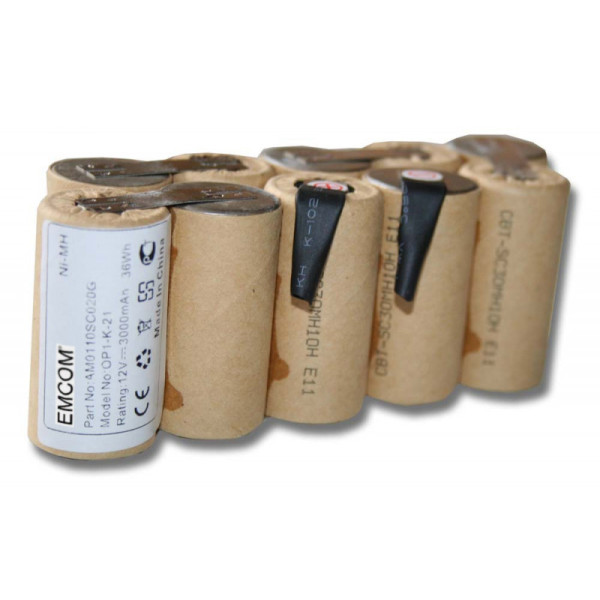 Batterij voor Gardena Accu-Pumpe 1500/1, Rasenkantenschere Accu V12, 12 Volt, 3000 mAh, Ni-Mh