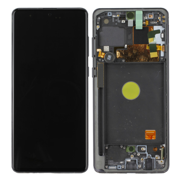 LCD Kompletteinheit inkl. Frontcover voor Samsung Galaxy Note 10 Lite N770F, zwart