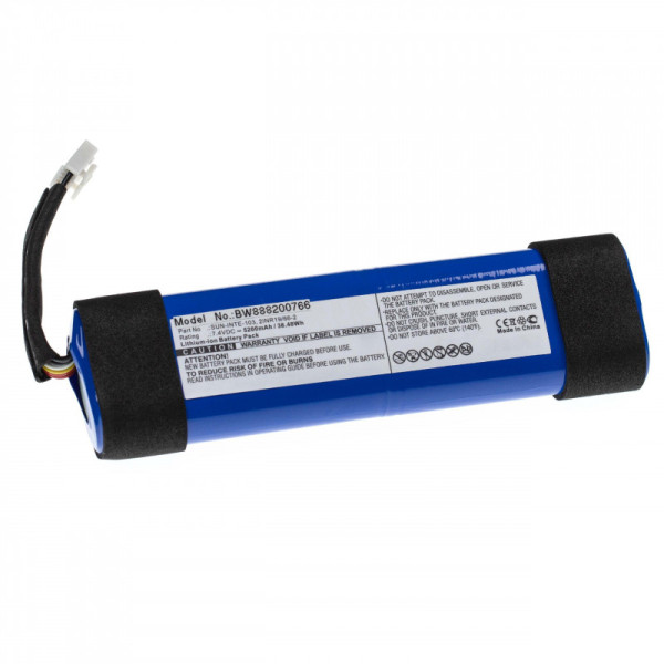 Batterij voor JBL Xtreme 2, als 2INR19/66-2, SUN-INTE-103, Li-Ionen, 7,4 V, 5200 mAh