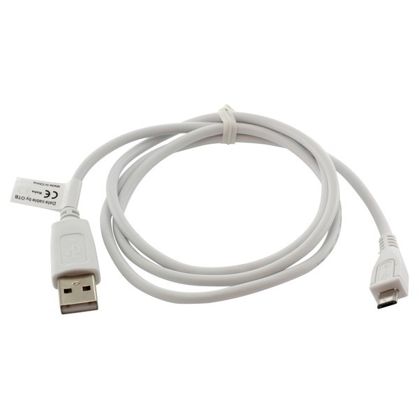 Datenkabel USB- / Micro-USB-Anschluss, 0.95 m Länge, weiß, voor HTC, Huawei, LG, Nokia, Samsung, Sony