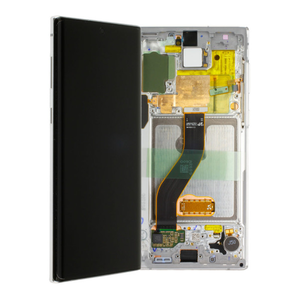 LCD Kompletteinheit inkl. Frontcover voor Samsung Galaxy Note 10 N970F, weiß