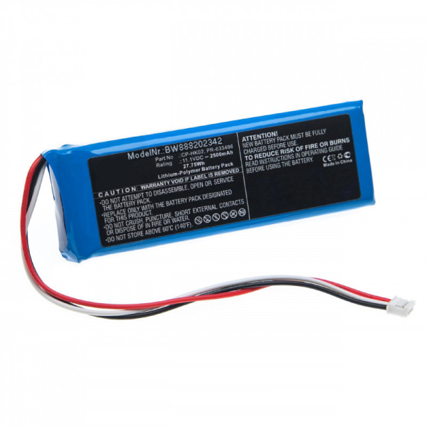 Batterij voor Harman Kardon Onyx, als CP-HK02, PR-633496, 11,1 V, 2500 mAh, Li-Polymer