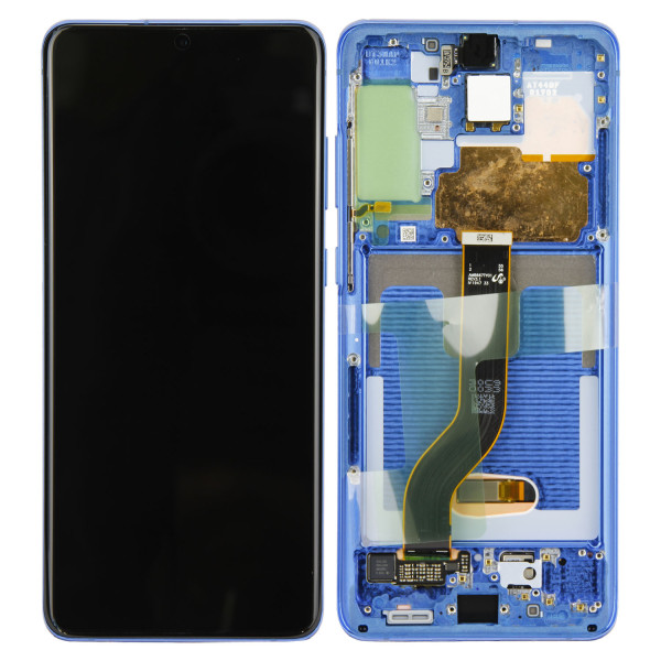 LCD Display mit Rahmen für Samsung Galaxy S20+ G985F, Galaxy S20+ 5G G986F, Aura Blue